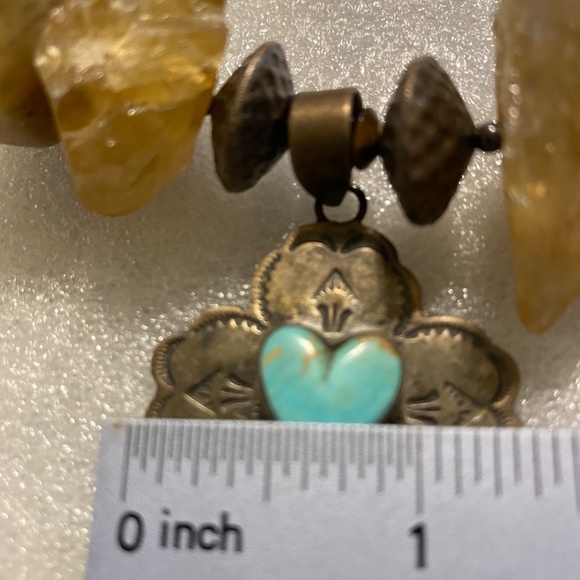 Amazing Natural Stone & Silver Statement Necklace - Yellow Opal, Citrine, Quartz - Picture 13 of 16